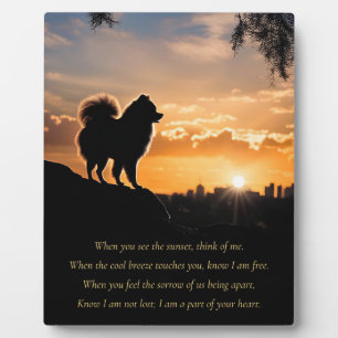 Placa Expositora Raza de juguete de poema espiritual memorial canin