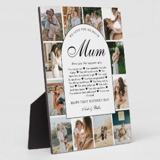Placa Expositora Reasons We Love You Mum Photo Grid Collage