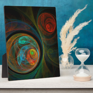 Placa Expositora Reborn Blue Abstract Art Plaque