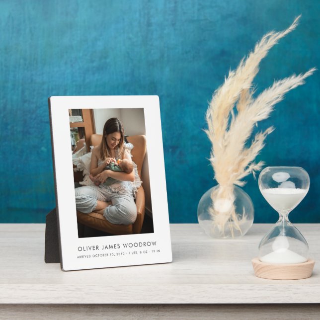 Placa Expositora Recién nacido Simple Y Foto De Mamá (Lado)