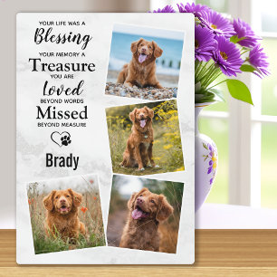 Placa Expositora Recordatorio de foto mascota Keepsake Dog Photo Me