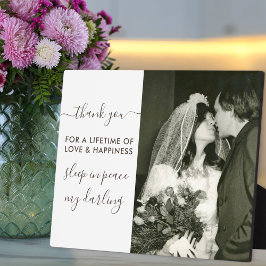 Placa Expositora Recuento de fotos de Sleep in Peace Script