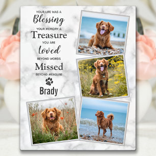 Placa Expositora Recuento de la pérdida de regalo de mascota Keepsa