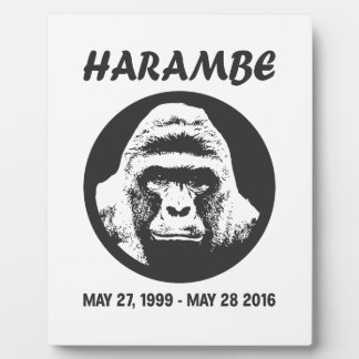 Placa Expositora Recuerde Harambe