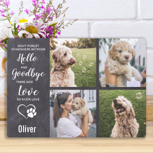 Placa Expositora Recuerdo conmemorativo para perros Simpatía Memori