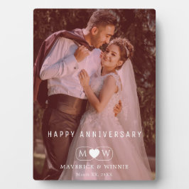 Placa Expositora Recuerdo de aniversario contemporáneo personalizad