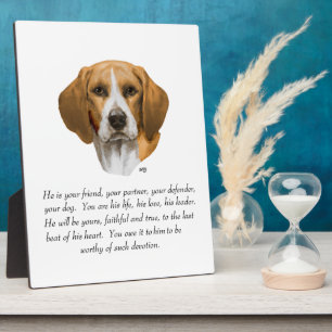 Placa Expositora Recuerdo de Beagle MACHO