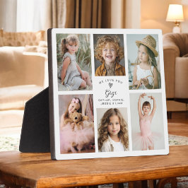 Placa Expositora Recuerdo de Colograma de Fotos Te Queremos Gigi