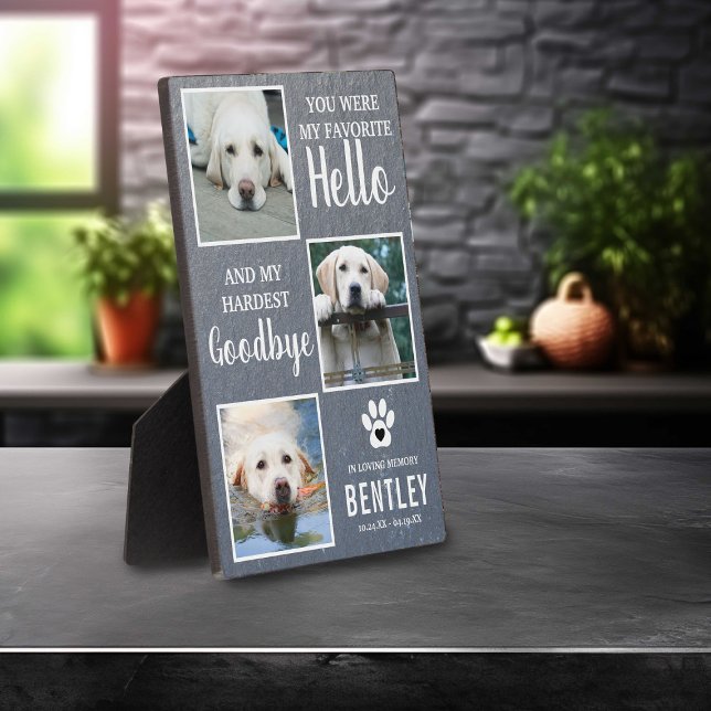 Placa Expositora Recuerdo de Foto de Mascota Memorial para Perro |  (Subido por el creador)