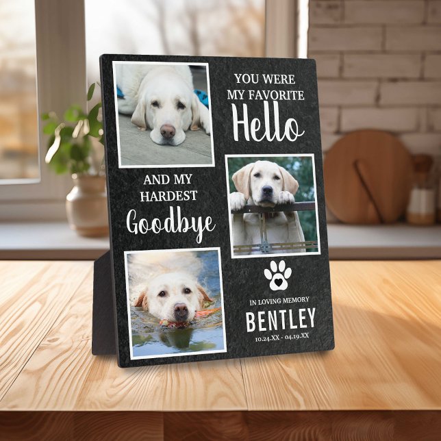 Placa Expositora Recuerdo de Foto de Mascota Memorial para Perro |  (Subido por el creador)