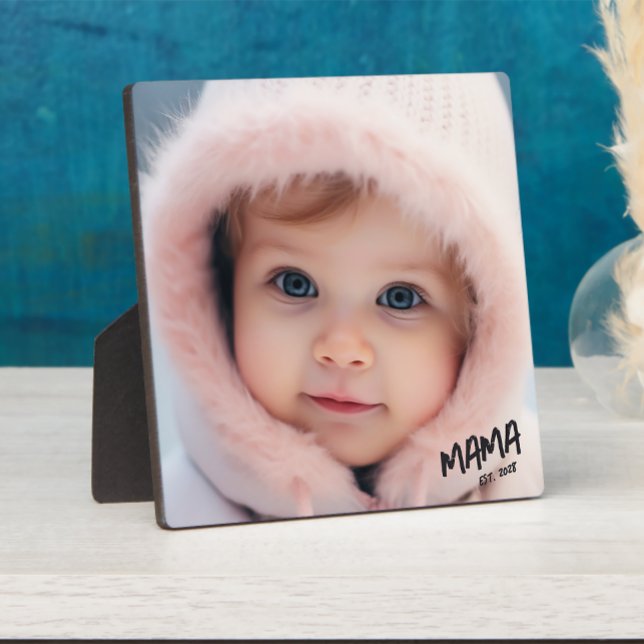 Placa Expositora Recuerdo de Foto Personalizado Mama  (Custom Photo Plaque Keepsake Gift)