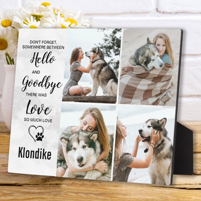 Placa Expositora Recuerdo de Mascota Memorial Perro Colage de Fotos (Subido por el creador)