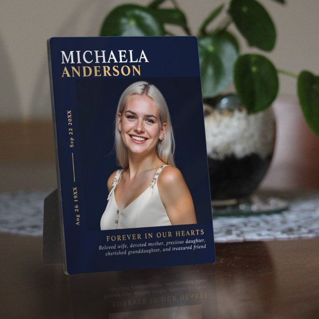 Placa Expositora Recuerdo elegante moderno de memorial fotográfico  (Subido por el creador)