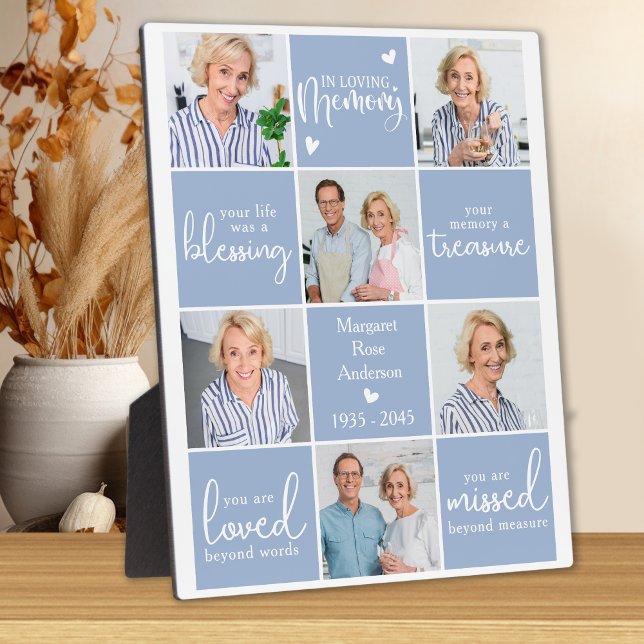 Placa Expositora Recuerdo EN AMOROSA MEMORIA Personalizado 6 Fotos  (Subido por el creador)