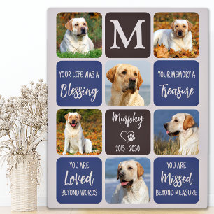 Placa Expositora Recuerdo en memoria de perros mascotas Colores mod