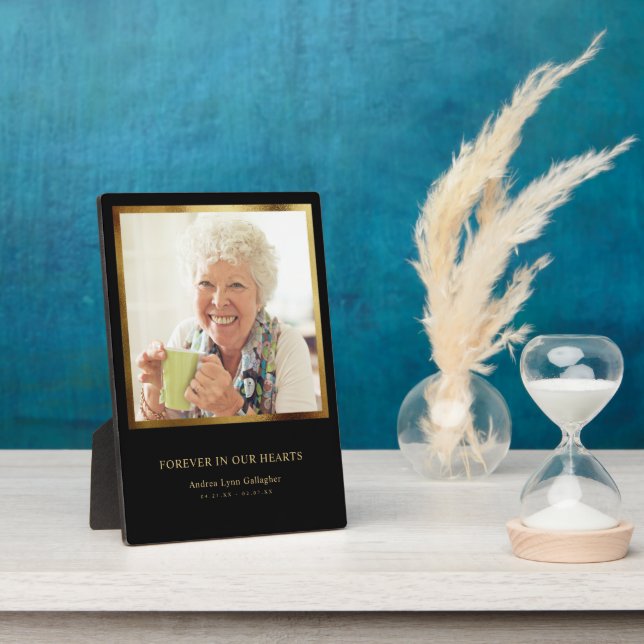 Placa Expositora Recuerdo familiar en memoria de Keepsake Simpatía (Lado)