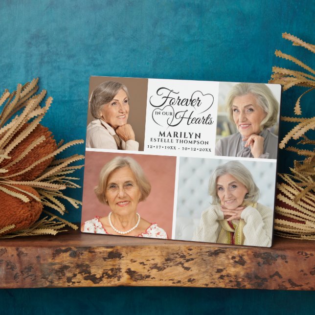 Placa Expositora Recuerdo FOTO PARA SIEMPRE EN NUESTROS CORAZONES 4 (Lado)