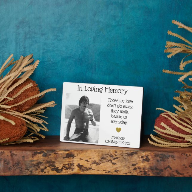 Placa Expositora Recuerdo Fotográfico En Memoria Conmemorativa (Lado)