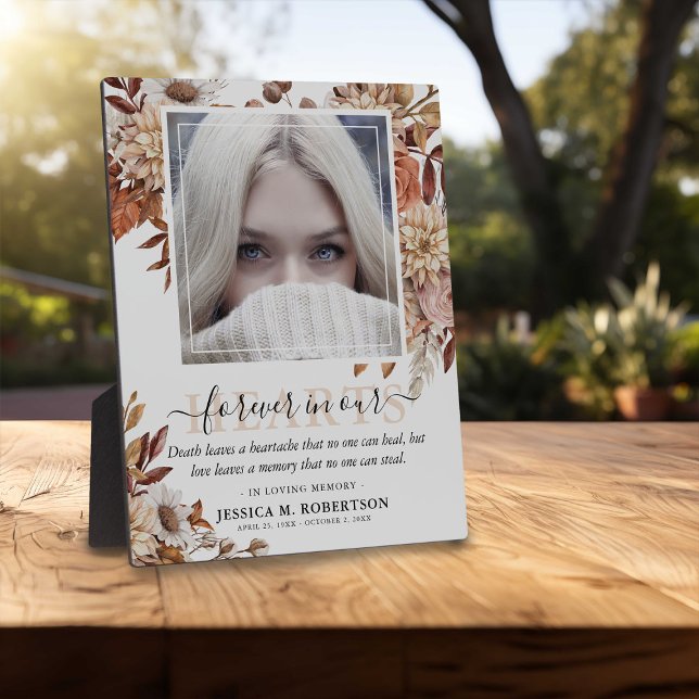 Placa Expositora Recuerdo Fotográfico Floral de Otoño Botánico Memo (Subido por el creador)