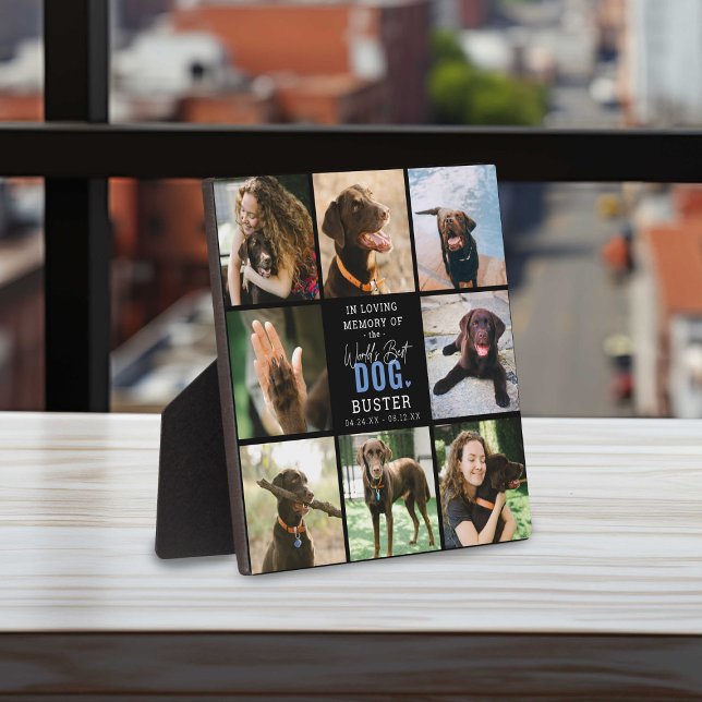 Placa Expositora Recuerdo 'Mejor Perro del Mundo' En Memoria Querid (Subido por el creador)