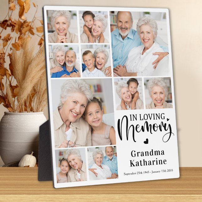 Placa Expositora Recuerdo Moderno Memorial Colage de 10 Fotos (Subido por el creador)