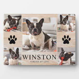 Placa Expositora Recuerdo Personalizable de Foto de Mascota Perro M