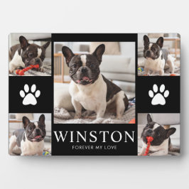 Placa Expositora Recuerdo Personalizado de Foto de Perro Mascota Fa