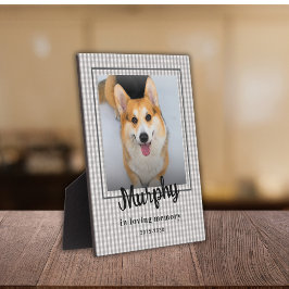 Placa Expositora Recuerdo personalizado de la memoria del perro en 