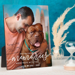Placa Expositora Recuerdo Personalizado de Mascota Foto de Perro Pe