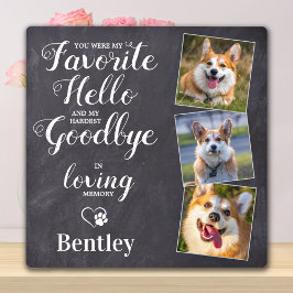 Placa Expositora Recuerdo Personalizado de Mascota Pérdida de Perro