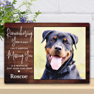 Placa Expositora Recuerdo Personalizado de Mascota Rústica Memorial