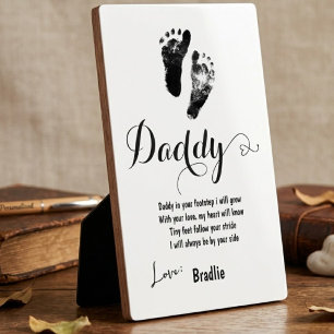 Placa Expositora Recuerdo personalizado del Día del Padre con huell