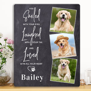 Placa Expositora Recuerdo Personalizado Memorial de Perro Mascota F