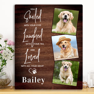 Placa Expositora Recuerdo Personalizado Memorial para Perro Mascota
