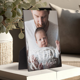 Placa Expositora Recuerdo Personalizado Moderno con Nombre de Papá