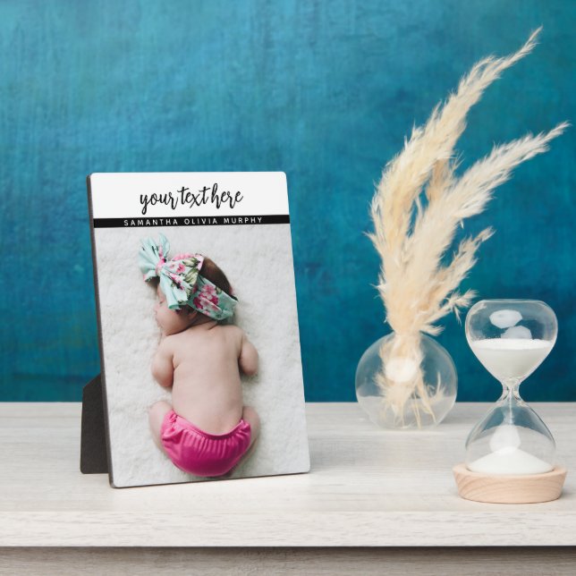 Placa Expositora Recuerdos de nombre y amor para bebé fotográficos  (Lado)