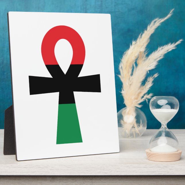 Placa Expositora Red, Black & Green Ankh (Lado)