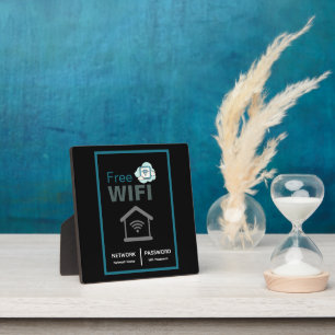 Placa Expositora Red inalámbrica verde Minimalista gratuita Interne