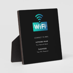 Placa Expositora Red WiFi de marca personalizado Connect Black mode