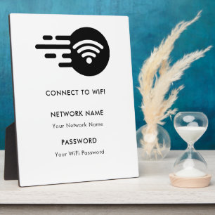 Placa Expositora Red WiFi de marca personalizado Connect White mode