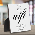 Placa Expositora Red WiFi y contraseña Rótulo de logotipo<br><div class="desc">Añade tu logotipo a este genial archivo de comandos wifi que se puede personalizar con los detalles de tu red y contraseña. Perfecto para hoteles,  oficinas y empresas,  casas de alquiler,  habitaciones y cualquier lugar donde necesite compartir su contraseña de red. Diseñado por Thisisnotme©</div>