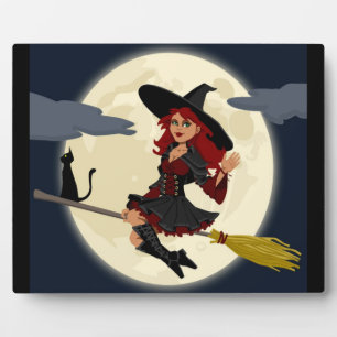 PLACA EXPOSITORA REDHEADED HALLOWEEN WITCH