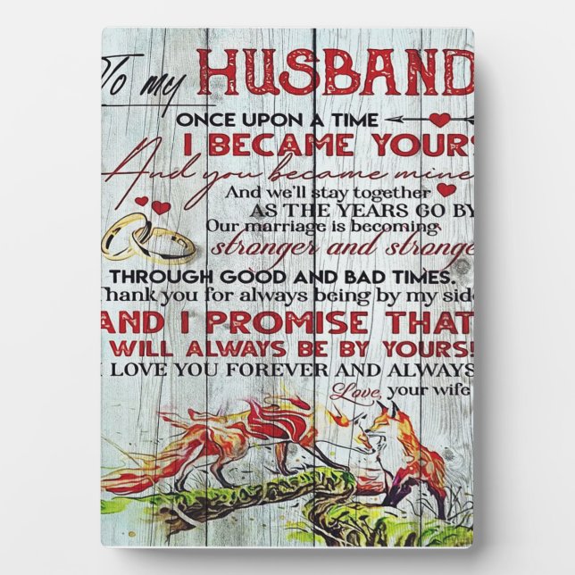 Placa Expositora Regalo a mi marido, carta de citas de amor (Frente)