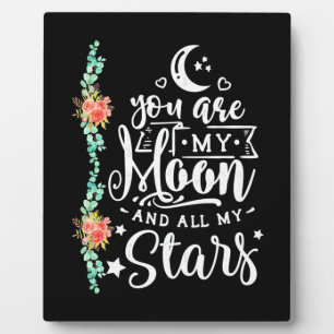 Placa Expositora Regalo boda Eres Mi Luna Y Todas Las Estrellas
