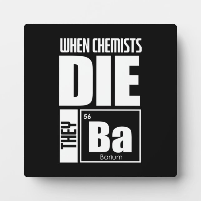 Placa Expositora Regalo científico | Hermosa Química (Frente)