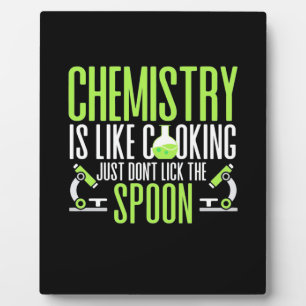 Placa Expositora Regalo científico La Química Es Como La Cocina
