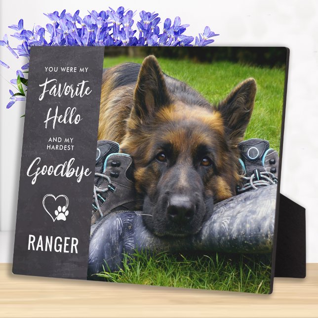 Placa Expositora Regalo conmemorativo de la pérdida del perro masco (Subido por el creador)