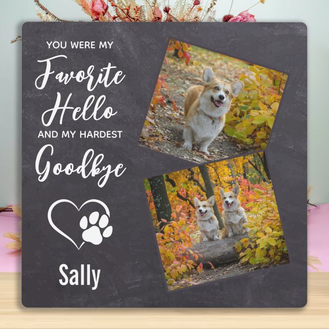 Placa Expositora Regalo conmemorativo de perro mascota Hola a Masco (Subido por el creador)