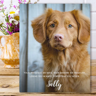 Placa Expositora Regalo conmemorativo del perro - Pérdida del Masco