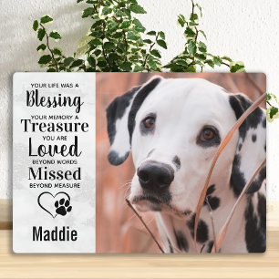 Placa Expositora Regalo conmemorativo para perro - Cita de simpatía